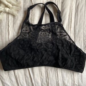 black bathing suit top